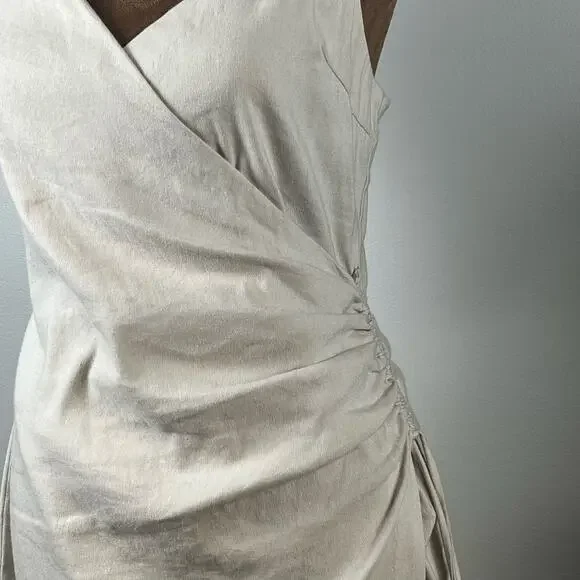 Beck + Bridge Beige V Neck Spaghetti Strap Dress Size 8 - Picture 3 of 9